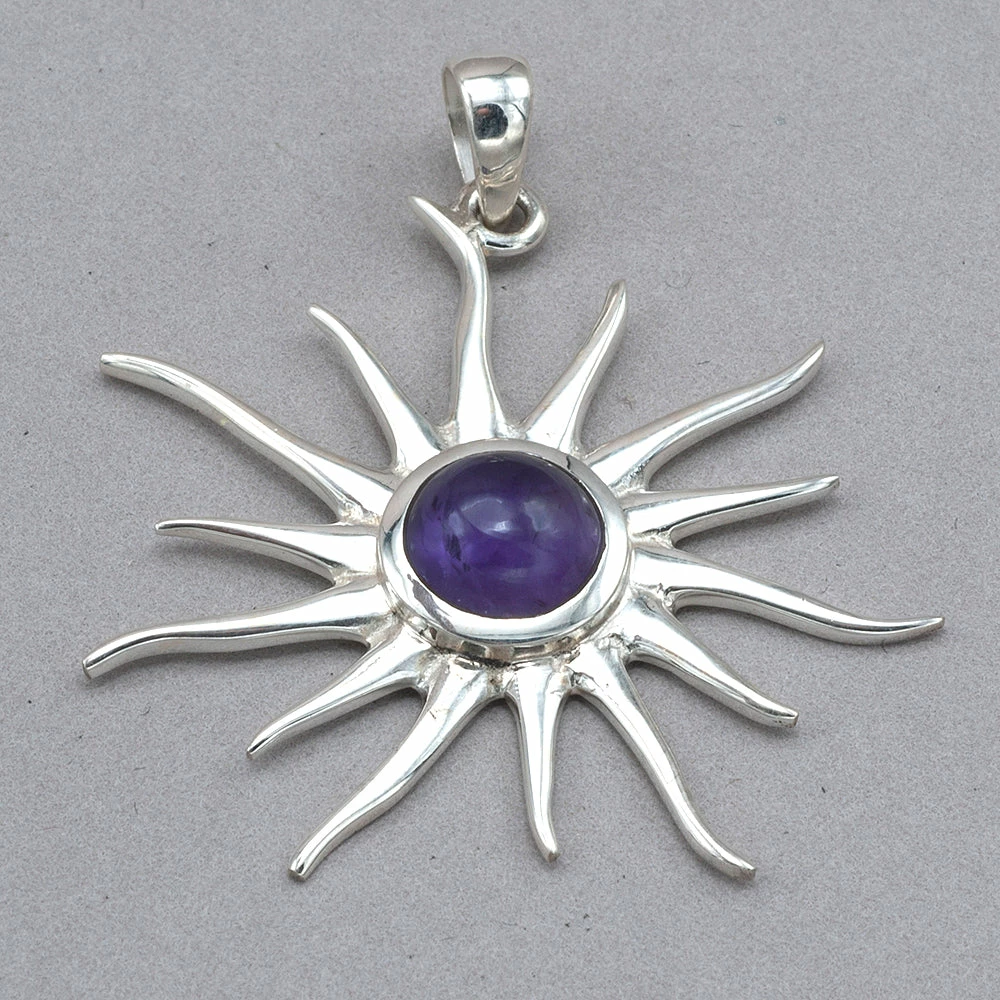Sammasati Pendants Amethyst Sunburst Pendant 3 Sammasati Pendants Amethyst Sunburst Pendant