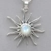 Sammasati Pendants Rainbow Moonstone Sunburst Pendant 1 Sammasati Pendants Rainbow Moonstone Sunburst Pendant