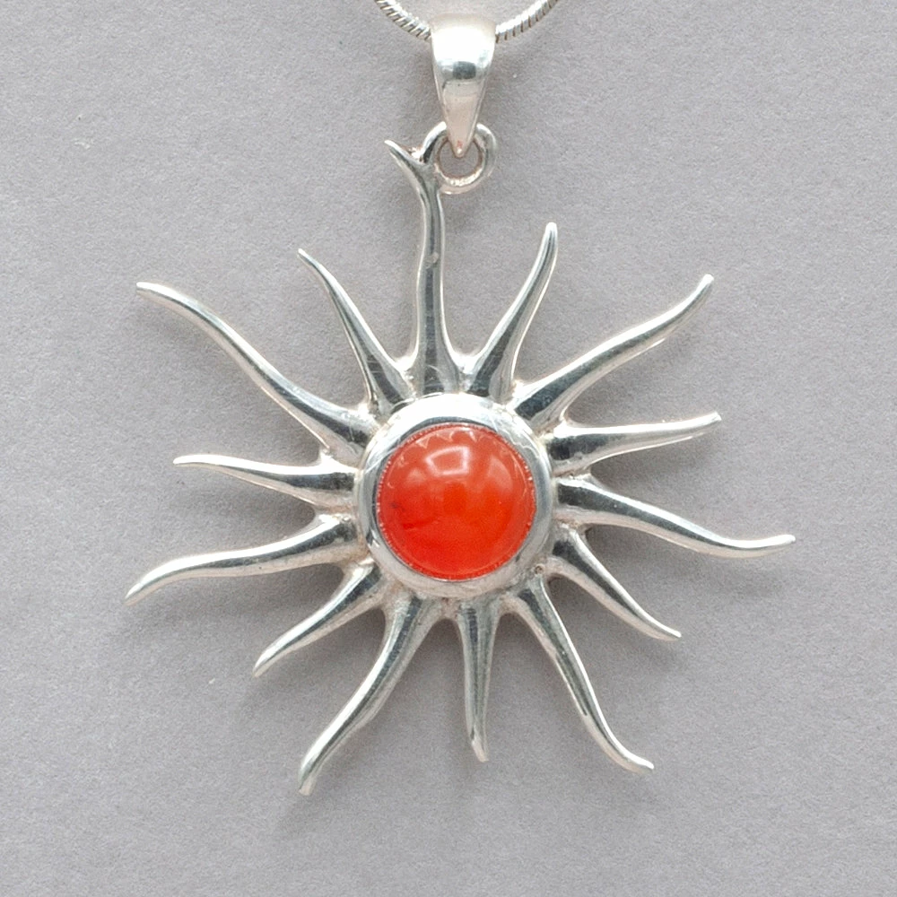Sammasati Carnelian Sunburst Pendant Pendants 4 Sammasati Carnelian Sunburst Pendant Pendants