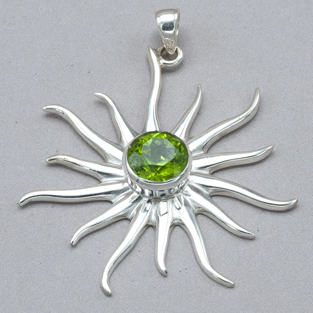 Sammasati Pendants Peridot Sunburst Pendant 3 Sammasati Pendants Peridot Sunburst Pendant