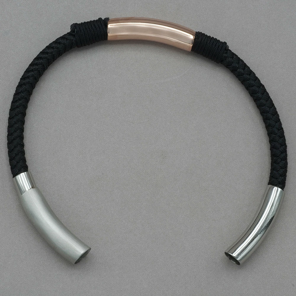 Italgem Steel Bracelets Italgem Rose Stainless Steel Nylon Bracelet 4 Italgem Steel Bracelets Italgem Rose Stainless Steel Nylon Bracelet