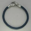 Italgem Steel Italgem Blue Leather Bracelet