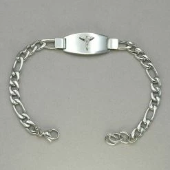 Italgem Steel Italgem Medic Logo Stainless Steel Bracelet