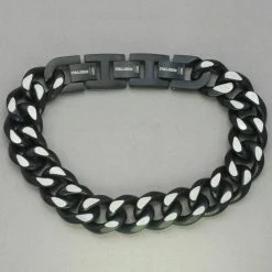 Italgem Steel Bracelets Italgem Black IP Stainless Steel Chain Bracelet