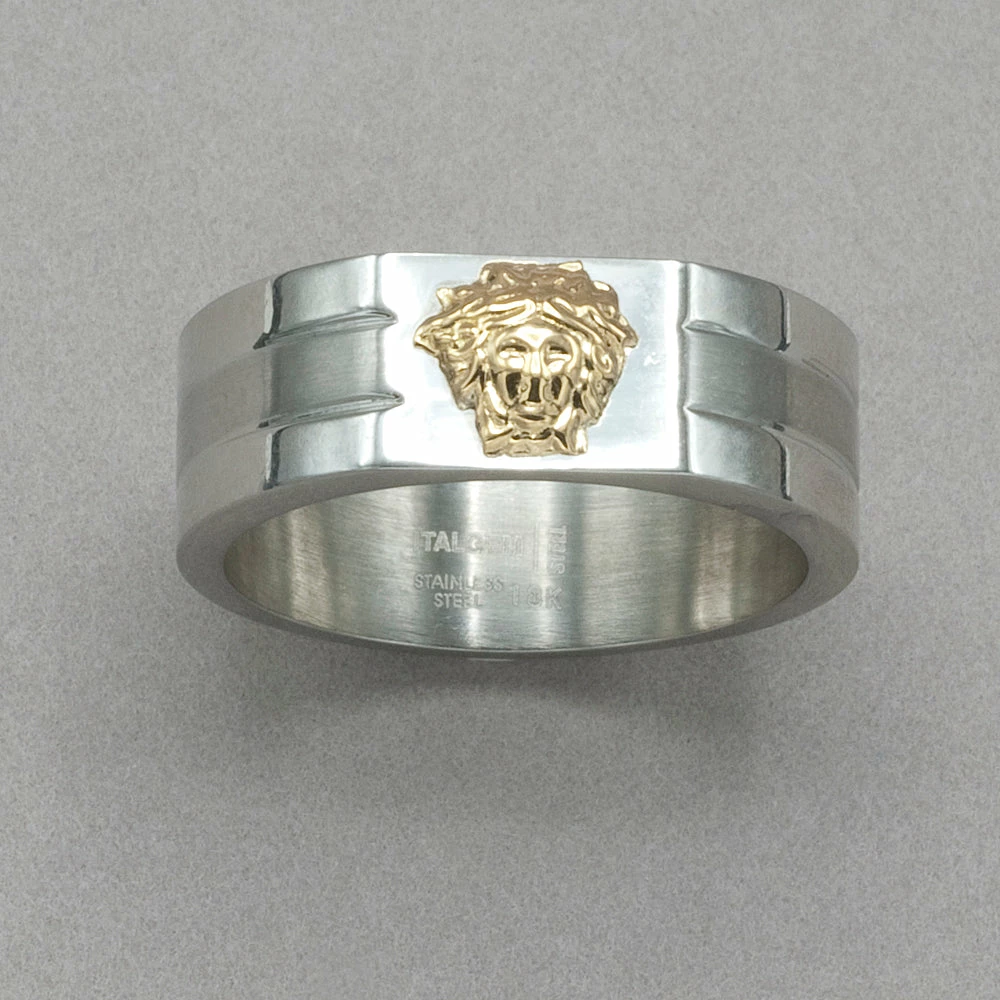 Italgem Steel Italgem Lion Head Ring Rings 3 Italgem Steel Italgem Lion Head Ring Rings