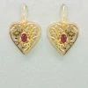 Holly Yashi Blooming Heart Earrings