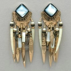 Tabra Vintage Pearl And 14k Gold Fill Earrings