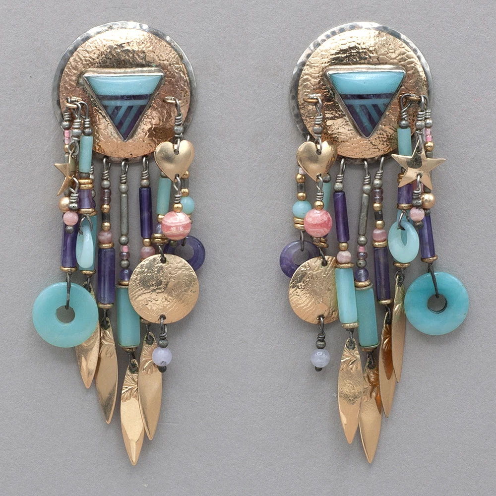 Tabra Vintage Amazonite And 14k Gold Fill Earrings 3 Tabra Vintage Amazonite And 14k Gold Fill Earrings