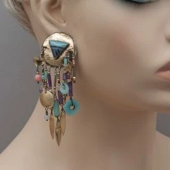 Tabra Vintage Amazonite And 14k Gold Fill Earrings