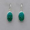 Sammasati Malachite Azurite Oval Earrings