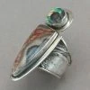 Tabra Abalone And Quartz Inlay With Agate Ring 1 Tabra Abalone And Quartz Inlay With Agate Ring