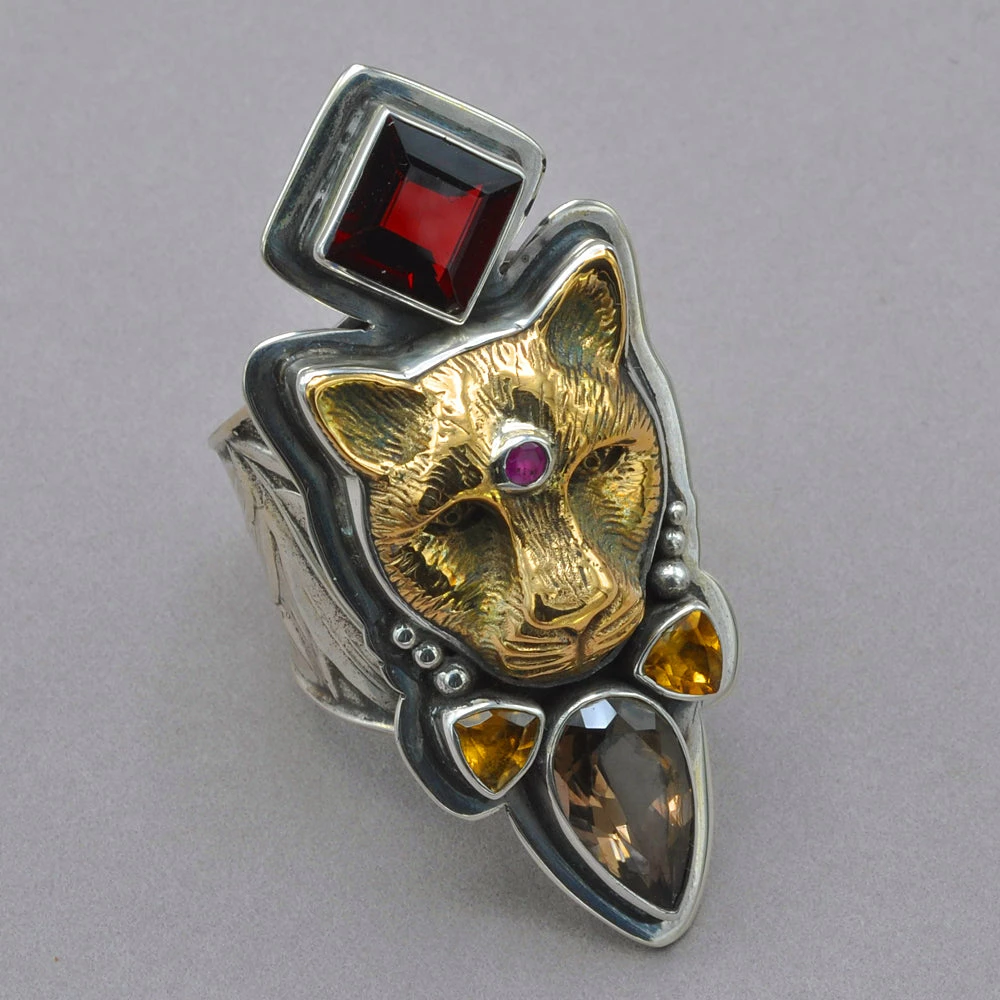 Tabra Jaguar Garnet And Citrine Ring 3 Tabra Jaguar Garnet And Citrine Ring