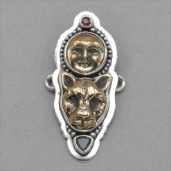 Charms Tabra Bronze Moon And Jaguar Charm