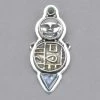 Tabra Bronze Coin With Azurite Charm Charms