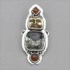 Tabra Pyrite Carnelian And Onyx Inlay Charm Charms