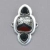 Tabra Hematite And Onyx Heart Charm Charms