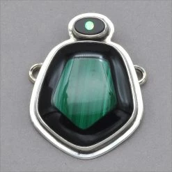 Tabra Malachite And Onyx Charm