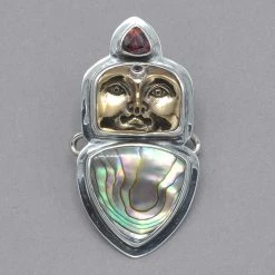Tabra Bronze Face And Abalone Charm Charms