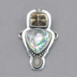 Charms Tabra Abalone And Moonstone Charm