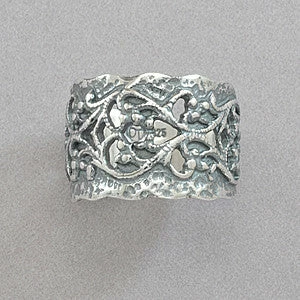 Rings David Tishbi Oxidized Sterling Silver Filigree Ring 3 Rings David Tishbi Oxidized Sterling Silver Filigree Ring