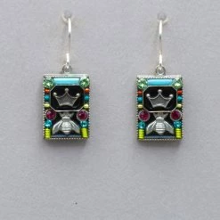 Firefly Queen Bee Rectangle Earrings