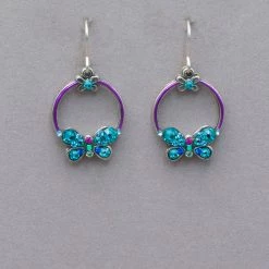 Firefly Sparkle Hoop Butterfly Earrings