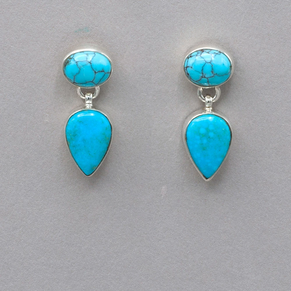 Acleoni Prince And Kingman Turquoise Earrings 3 Acleoni Prince And Kingman Turquoise Earrings