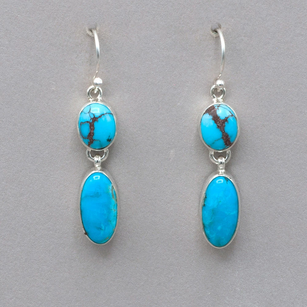 Acleoni Prince And Kingman Turquoise Earrings 3 Acleoni Prince And Kingman Turquoise Earrings