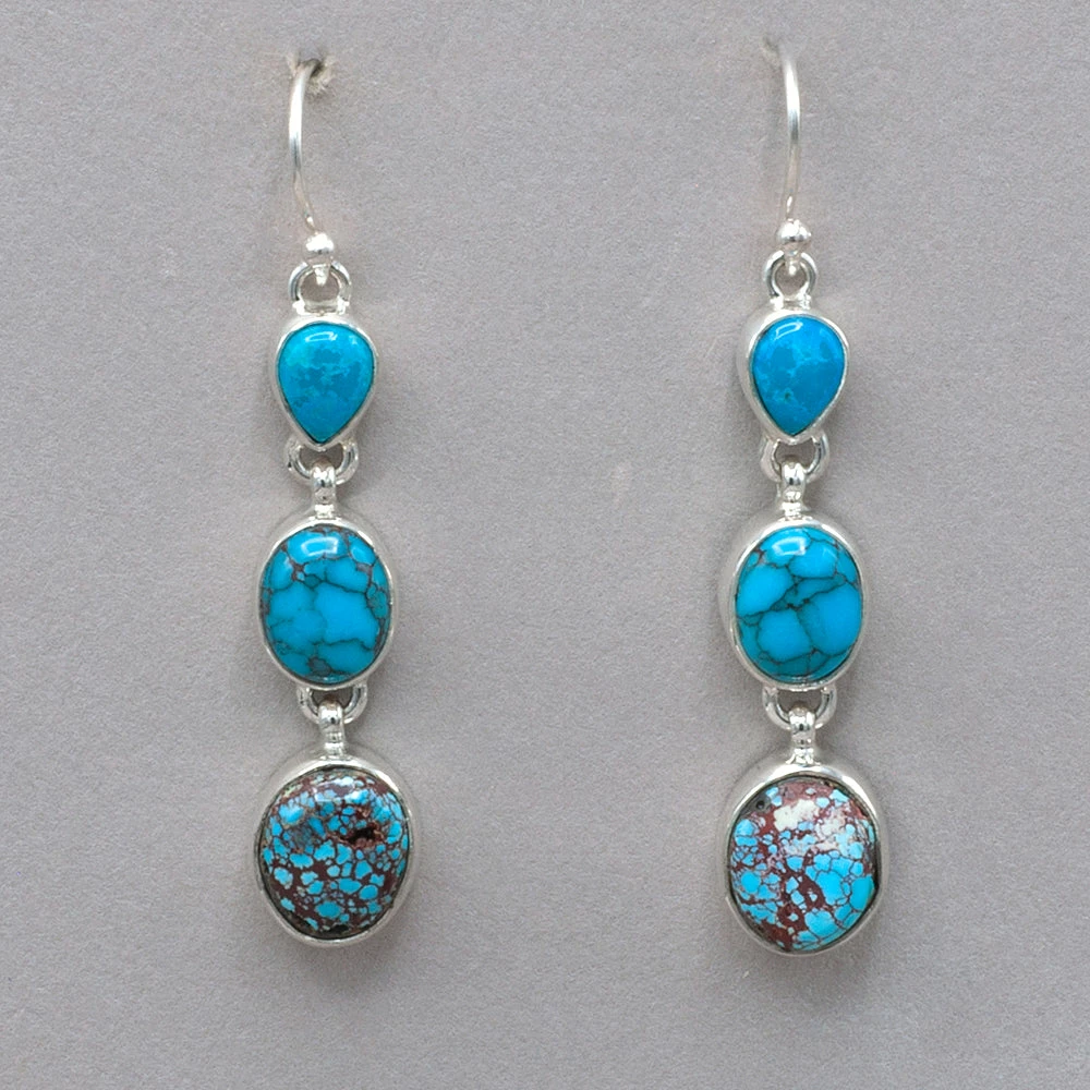 Acleoni Prince And Kingman Turquoise Earrings 3 Acleoni Prince And Kingman Turquoise Earrings
