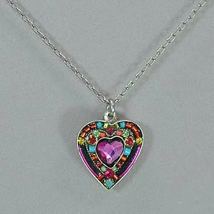 Firefly Crystal Heart Pendant Necklace 6 Firefly Crystal Heart Pendant Necklace