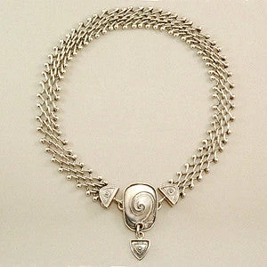 Tabra Sterling Silver Narrow Open Weave Connector Necklace Chain CNK21 Necklaces 4 Tabra Sterling Silver Narrow Open Weave Connector Necklace Chain CNK21 Necklaces