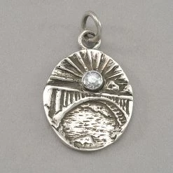 Jim Kelly Sterling Silver Rainbow Bridge With Stone Pendant Pendants