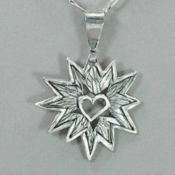 Jim Kelly Starburst Heart Pendant