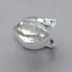 Rings Lilly Barrack Herkimer Diamond And CZ Sterling Silver Ring