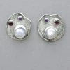 Rainbow Bridge Jewelers Blister Pearl, Garnet And Amethyst Earrings