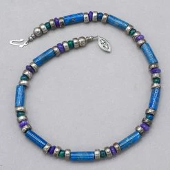 Rainbow Bridge Jewelers Denim Lapis Beaded Necklace