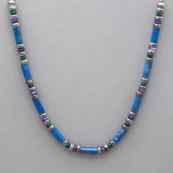 Rainbow Bridge Jewelers Denim Lapis Beaded Necklace