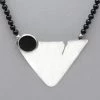 Rainbow Bridge Jewelers Necklaces Onyx And Silver Beaded Necklace