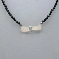 Rainbow Bridge Jewelers Necklaces Onyx And Silver Beaded Necklace