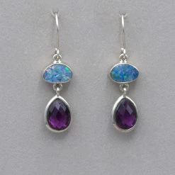 Mystical Madness Opal And Amethyst Earrings