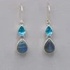 Mystical Madness Blue Topaz And Labradorite Earrings