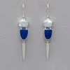 Mystical Madness Pearl And Lapis Earrings 2 Mystical Madness Pearl And Lapis Earrings