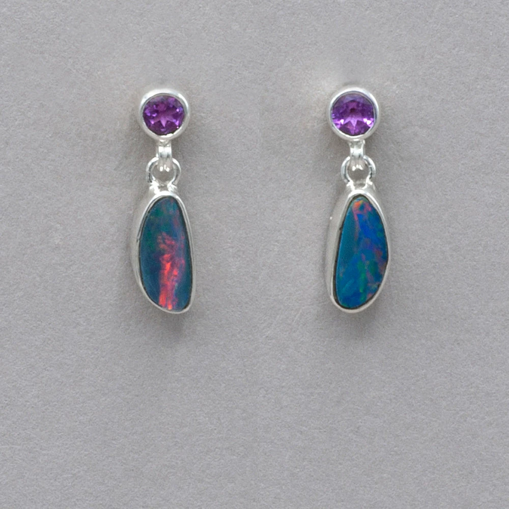 Mystical Madness Amethyst And Opal Earrings 3 Mystical Madness Amethyst And Opal Earrings
