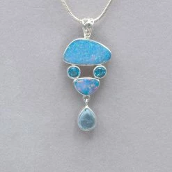 Mystical Madness Opal And Blue Topaz Pendant Pendants