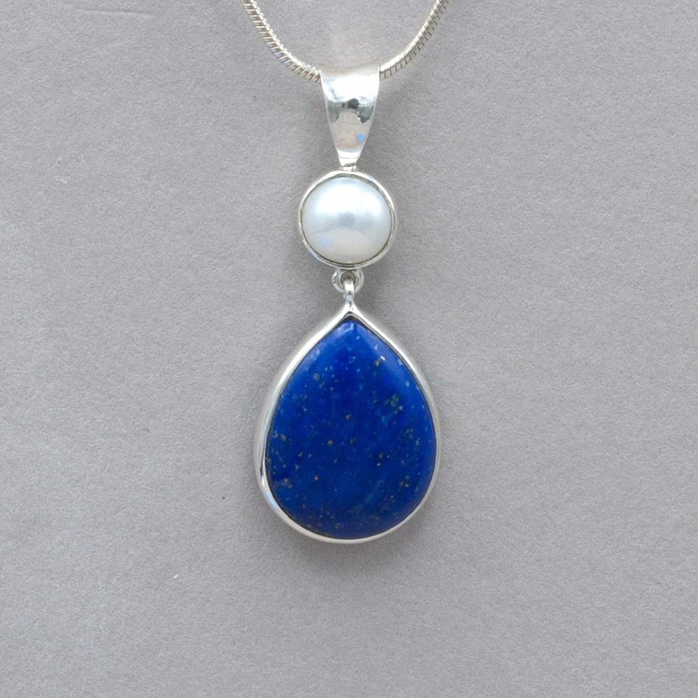 Pendants Mystical Madness Pearl And Lapis Pendant 3 Pendants Mystical Madness Pearl And Lapis Pendant