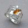 Lilly Barrack Citrine Quartz And CZ Ring Rings 1 Lilly Barrack Citrine Quartz And CZ Ring Rings