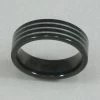 Silver City Men's Black Tungsten Stripe Ring Rings