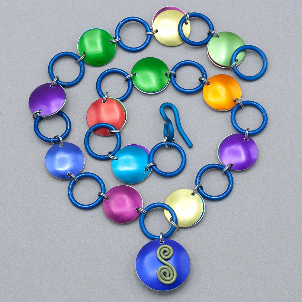 Rainbow Bridge Sylvi Harwin Circle Aluminum Necklace 4 Rainbow Bridge Sylvi Harwin Circle Aluminum Necklace