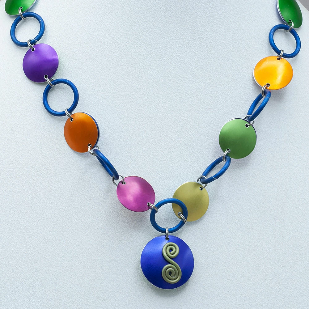 Rainbow Bridge Sylvi Harwin Circle Aluminum Necklace 3 Rainbow Bridge Sylvi Harwin Circle Aluminum Necklace