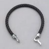 Italgem Steel Italgem Dark Brown Leather Bracelet